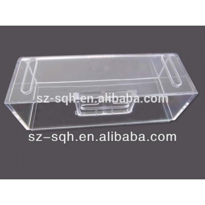 Customize transparent clear cheap plastic injection cover for box with lining